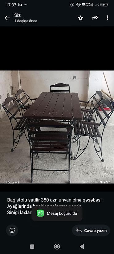 Bag stolu satilir 350 azn unvan binə qəsəbəsi Ayağlarinda heçbir