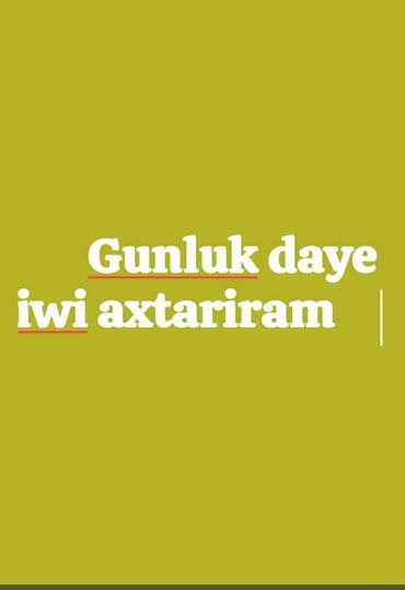 Xidmət: Günlük dayə Təsvir: - Uşaqların gündəlik baxımı və nəzarəti -