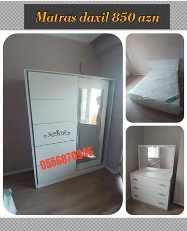 metbex skaf: İkinəfərlik çarpayı, Termo, Dolab, 2 tumba, Azərbaycan, Yeni — 4