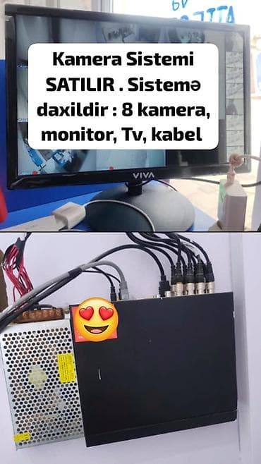 sazz internet qosulma: Kamera müşahidə sistemi satılır. Paketə daxildir: - 8 ədəd kamera - — 1