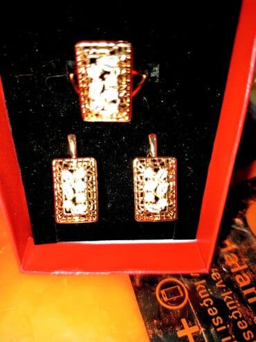 женские толстовки на молниями: Üzük və sırğalar - Metal: qızılı tonlu qirmizi rus qizili rengi - — 22