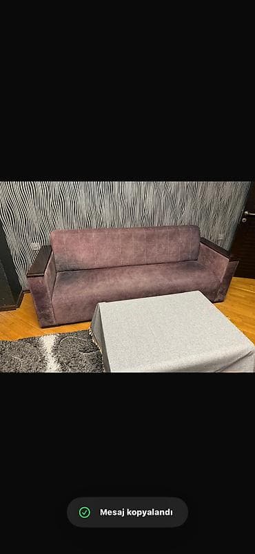 ev stul: Divan – 100 AZN - Rəng: tünd bənövşəyi/boz tonlarında - Material — 1