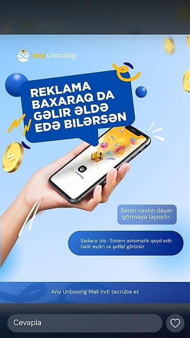 rus dili muellimi axtariram: ANY UNBOXING – Qutu aç, qazanc əldə et! Xüsusiyyətlər: - Evdən — 2