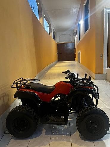 teker aparati: ATV kvadrosikl – qırmızı/qara rəng - Güclü ofroud təkərləri və — 8