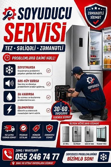 Soyuducu Servisi – Tez, səliqəli, zəmanətli xidmət Xidmət sahəsi: -