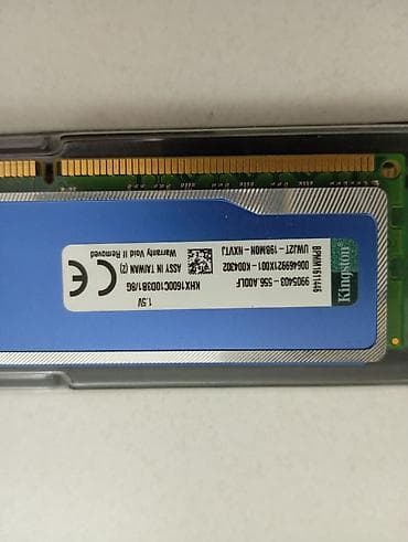 oyuncu pc: Operativ yaddaş (RAM) Kingston, 8 GB, 1600 Mhz, DDR3, PC üçün, İşlənmiş — 5