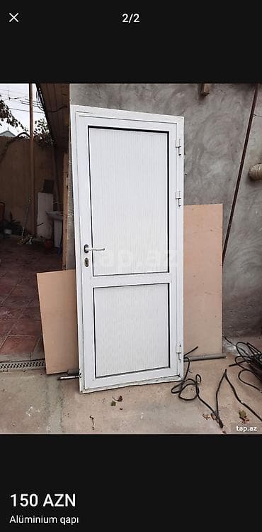Təmir və tikinti: Alüminium qapı - Material: alüminium karkas, panellər - Rəng: ağ - — 2