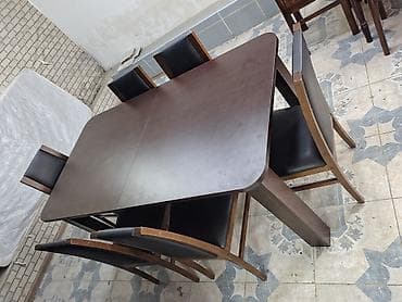 əl dreli: Qonaq otağı üçün, Açılan, Dördbucaq masa, 6 stul — 1