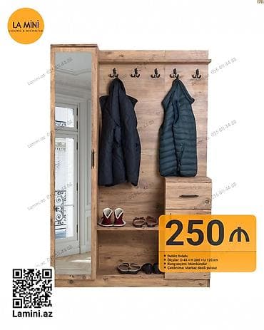 Giriş üçün asılqanlı və güzgülü dəhliz mebeli - Model: Dəhliz Dolabı lalafo.az -da Giriş üçün asılqanlı və güzgülü dəhliz mebeli - Model: Dəhliz Dolabı