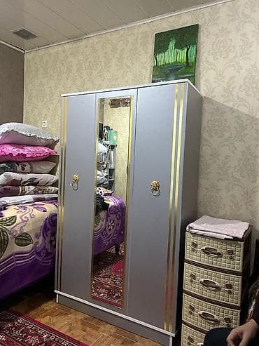 rr mebel: 3 qapılı, Güzgülü, Ağ, Taxta, Açılan, Düz dolab — 9