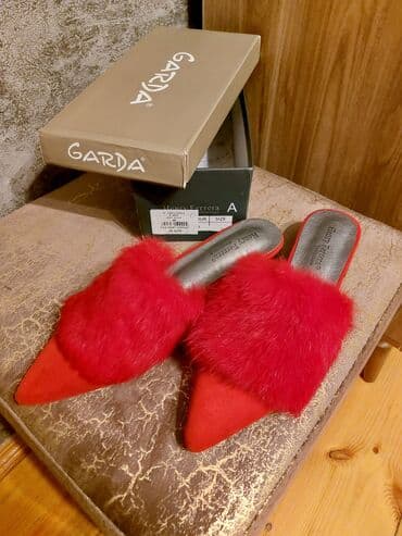домашние тапочки новый: Сабо, Размер: 40, цвет - Красный, Новый — 2