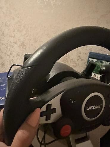 sur mikrofon: QEOME oyun sükan dəsti - Vibrasiya funksiyalı sükan: real sürüş hissi — 4