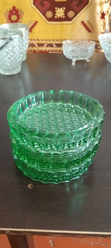 вазы из богемского стекла: Klassik süfrə və dekor dəsti - Şüşə dekorativ vaza: əl işi görünüşlü — 10