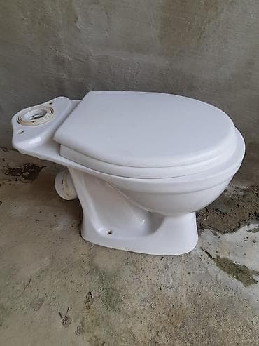 unitaslar: Unitaz – keramik, ağ rəngdə, oturacaq və qapaq dəsti ilə əla — 2