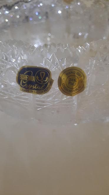 rəng: Bohemia Crystal şirniyyat/qəlyanaltı qabları dəsti - Mənşə: Çex — 2