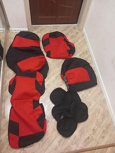 maşın oturacaqlari: Avtomobil oturacaq örtükləri – universal ölçü, qırmızı-qara Məhsul — 7