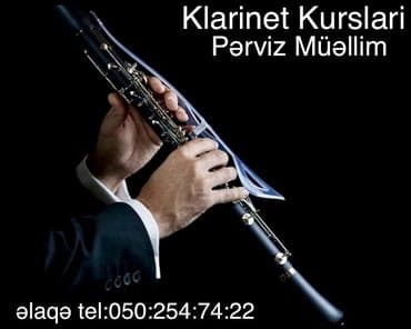 Klarnet məktəbi Fərdi hazırlıq kursu, isteye gore toy ve notla ifaları