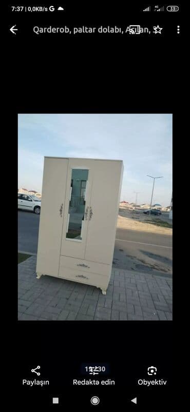 железный шкаф: Новый, Распашной, 3 двери Прямой шкаф, Шифоньер, Азербайджан — 3