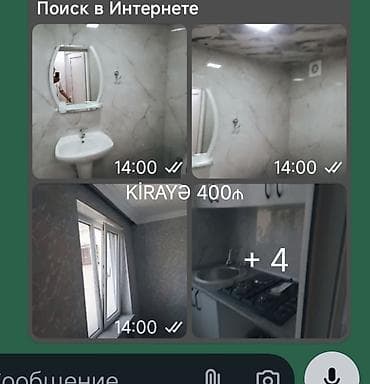 studio menziller: Kirayə mənzil – 400₼ 4 mərtəbəli binanın 2cisi Yəni təmirdən çıxmış — 1