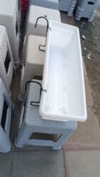 dipcək gulləri: Dipçək Asılqan – Balkon üçün Ağ Rəngdə Balkon və pəncərə üçün ideal — 10