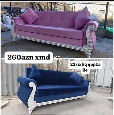 divan fabrika: Mebel növü: Klassik üslublu yumşaq divan - Rəng seçimləri: çəhrayı və — 1