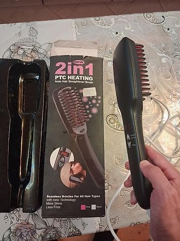 2-in-1 PTC Heating İonik Saç Düzləşdirici Fırça - Funksiya: Fırça və
