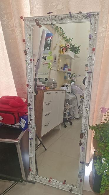 ag qara sekiller instagram: Güzgü Döşəmə üstü, Düzbucaqlı, Dekorativ, Naxışlı — 1