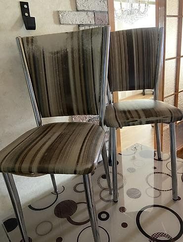 stul: Mətbəx üçün, İşlənmiş, Açılan, Kvadrat masa, 2 stul — 2