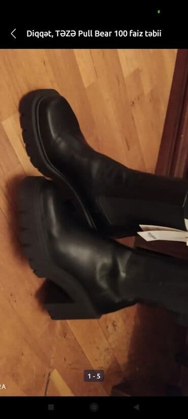 qiz ucun botlar: Ölçü: 38, rəng - Yasəmən, Yeni — 1