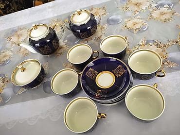 cay desti: Çay dəsti, rəng - Göy, 6 nəfərlik, Rusiya — 2