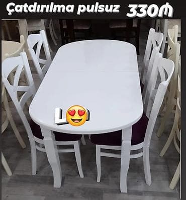 transformer stol: Yeni, Dördbucaq masa, 4 stul — 1