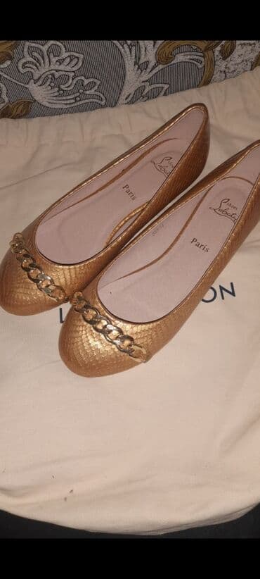 домашние женские тапочки балетки: Балетки, Размер: 38, цвет - Золотой, Новый — 1