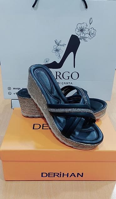 espadril ayaqqabi: Ölçü: 40, rəng - Qara, Yeni — 1
