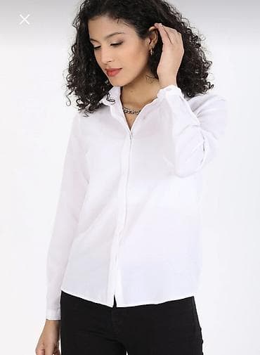 ag koynek modelleri: Qadınlar üçün klassik ağ köynək - Model: Uzunqol, düyməli, yaxalıqlı — 1