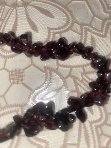 Qranat daşlarından kolye - Material: tünd bordo rəngli qranat (nar) — 9
