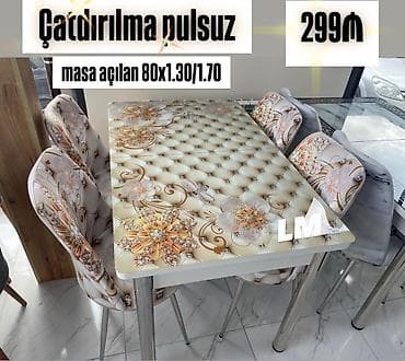 metbex: Mətbəx üçün, Açılan, 4 stul — 1