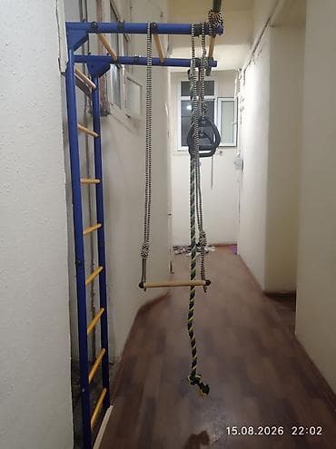 Turniklər və bruslar: Uşaq üçün ev daxili idman-kompleksi, Hündürlüyü 2 m.10sm, eni 45 sm. - — 3