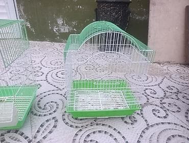 yemlər: Hamsi birlikde 30 manatQuş qəfəsləri dəsti - Müxtəlif ölçü və — 2