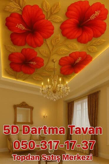 фото обои: 5D dartma tavan – interyerinizə dərinlik və həcm qatan dekorativ tavan — 2