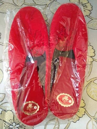 домашние тапочки новый: Домашние тапочки, Размер: 38.5, цвет - Красный, Новый — 2