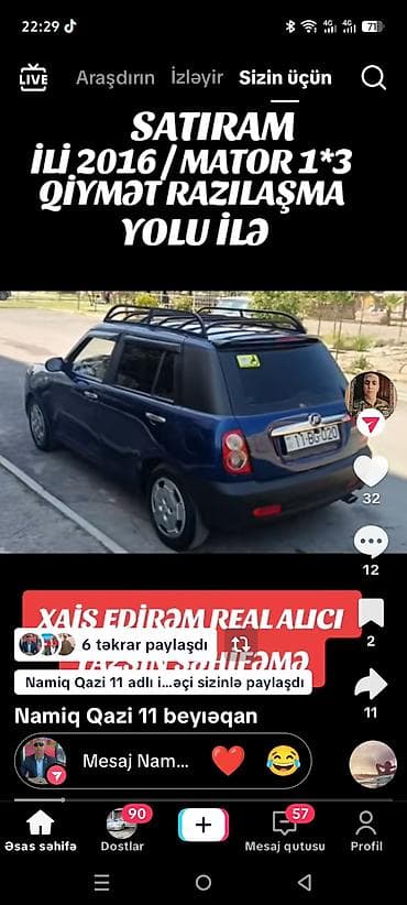 gence masin kredit: 2016 il istehsalı, mator 1.3 (1×3). Mavi rəngli kompakt — 2