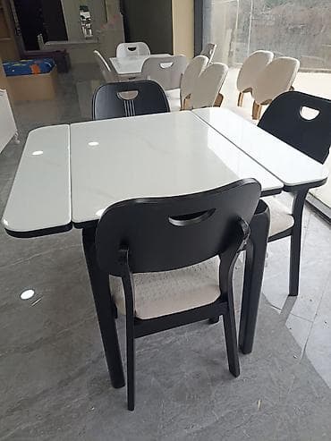 isti: Mətbəx üçün, Yeni, Açılan, Dördbucaq masa, 4 stul — 2