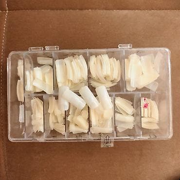 sadə dirnaq modelleri: Manikür üçün süni dırnaq ucları seti - Şəffaf/plastik uclar – — 1