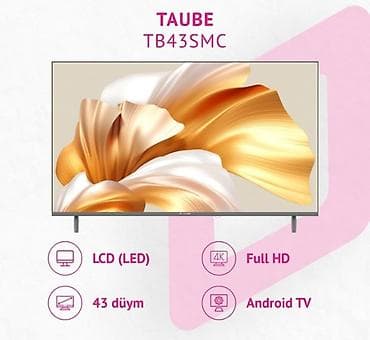 playstation 3 kiraye: TAUBE TB43SMC – 43 düymlük Android TV Xüsusiyyətlər: - Ekran: 43 — 1