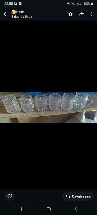 desler: Şüşə məmulatları dəsti - 2 ədəd dekorativ şüşə vaza: əl işi — 3