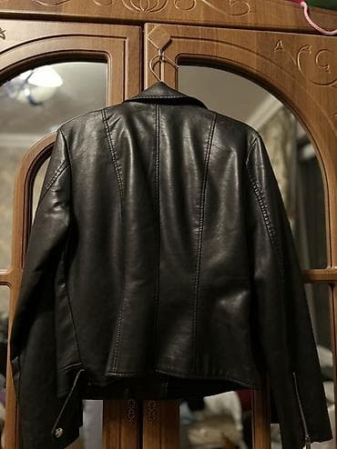 Мотоэкипировка: Qara dərili motosiklet üslublu gödəkçə - Model: klassik biker kəsimi — 2