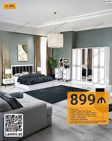 LA MINI – Yataq Dəsti (Kod: 1961) Tərkib: - Çarpayı: 1 ədəd, 160 × — 1