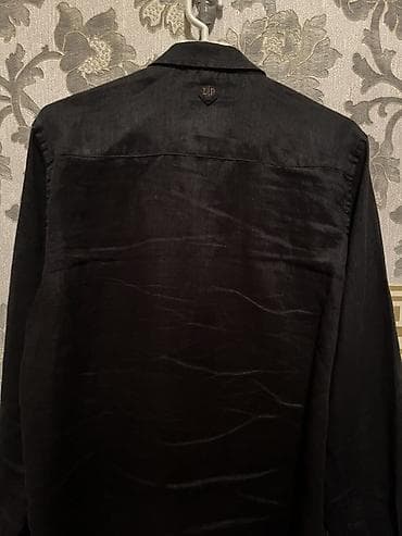 loro piana: Köynək, M, rəng - Qara — 2