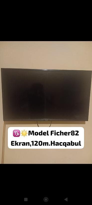 Televizor: Ficher 82 model - Ekran ölçüsü: 120 sm (təqribən 47–48