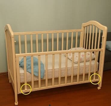 детские кроватки со шкафом: Oğlan və qız üçün, Dördbucaq, Beşik, Dəst ilə, Matras ilə, Yellənmə mexanizmsiz — 1